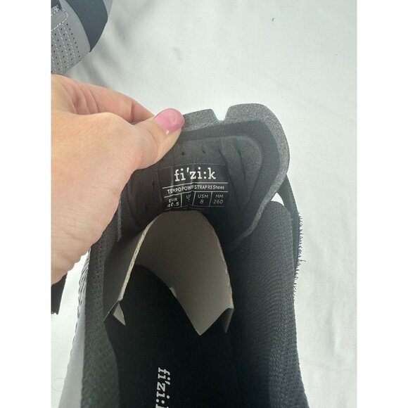 New Fizik Tempo Powerstrap R5 Reflective Grey Black EU 40.5 / 8 US Road Shoes - Picture 7 of 8